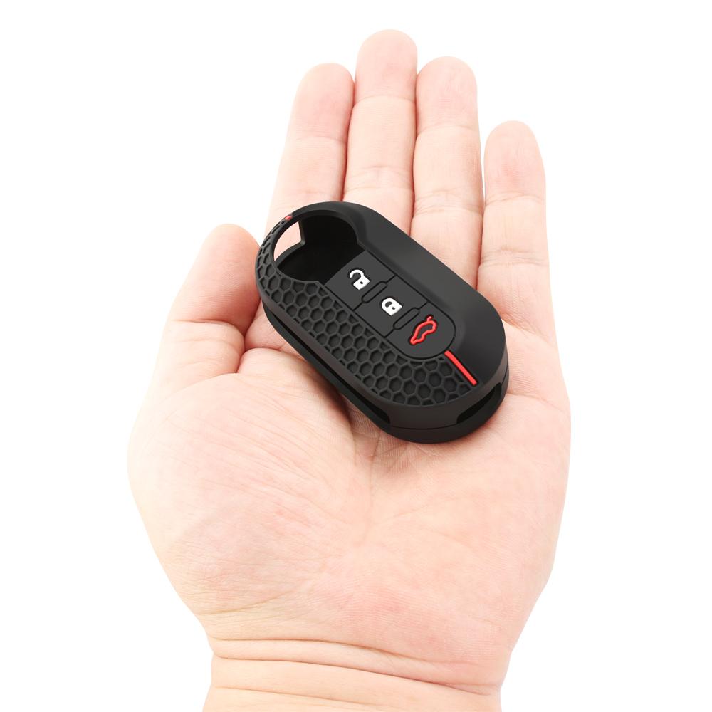 3Buttons Silicone Car Flip Key Case Cover for Fiat Ducato 500 500L Panda Grande Punto Lancia Musa Auto Shell Fob Accessories