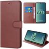 Case for Samsung Galaxy A15 4G-5G, Foldable Shockproof Protection In Brown PU Leather with Card Slots and Adjustable Stand