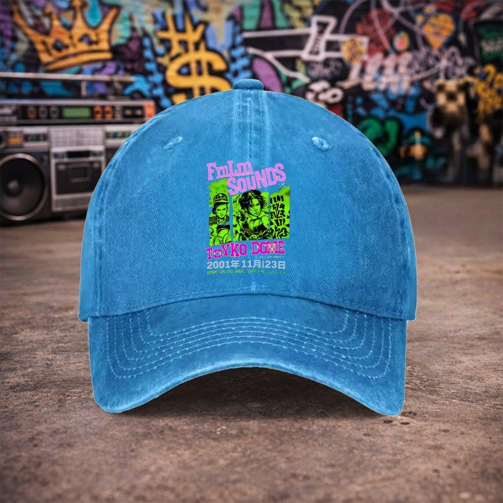 pc Unisex Anime Printed Trendy Vintage Washed Baseball Cap UnisexS Fashion Hat Versatile Duckbill Cap Fun Print Unique Bi