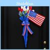 Independence Day Tulip Umbrella Wall Hanging With Red White Flag For Festive Decor