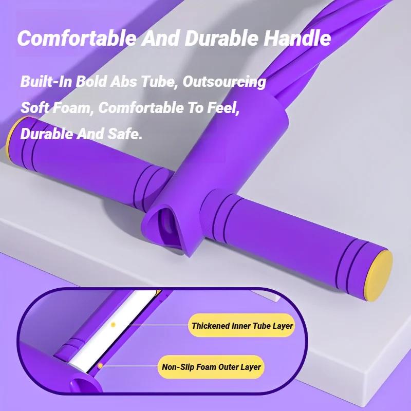 Четырехтрубный эспандер Многофункциональный домашний фитнес Йога Укрепление живота Эластичная лента Эспандер Вспомогательное устройство для подъема туловища