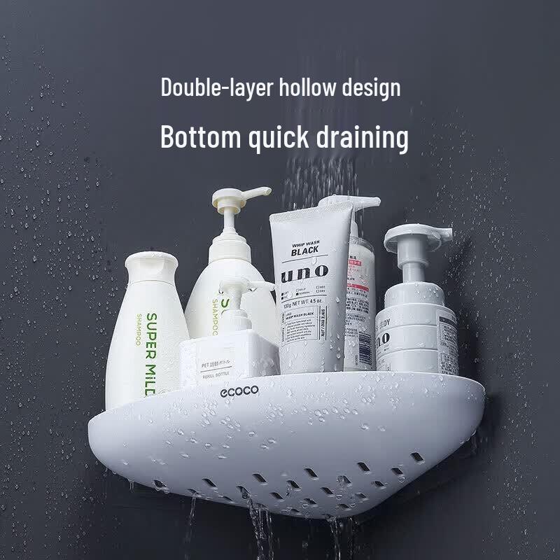 ecoco Punch-Free Corner Bathroom Shelf