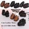 for 1/12BJD Doll Handmade for 1/11 OB11 Leather Shoes Doll Boots Cowhide Dolls Shoes New Casual