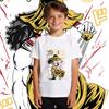 One Piece Usopp Anime Print Boys Girls Cotton T Shirt Casual Short Sleeve Kids Summer Top Soft Breathable Daily Wear