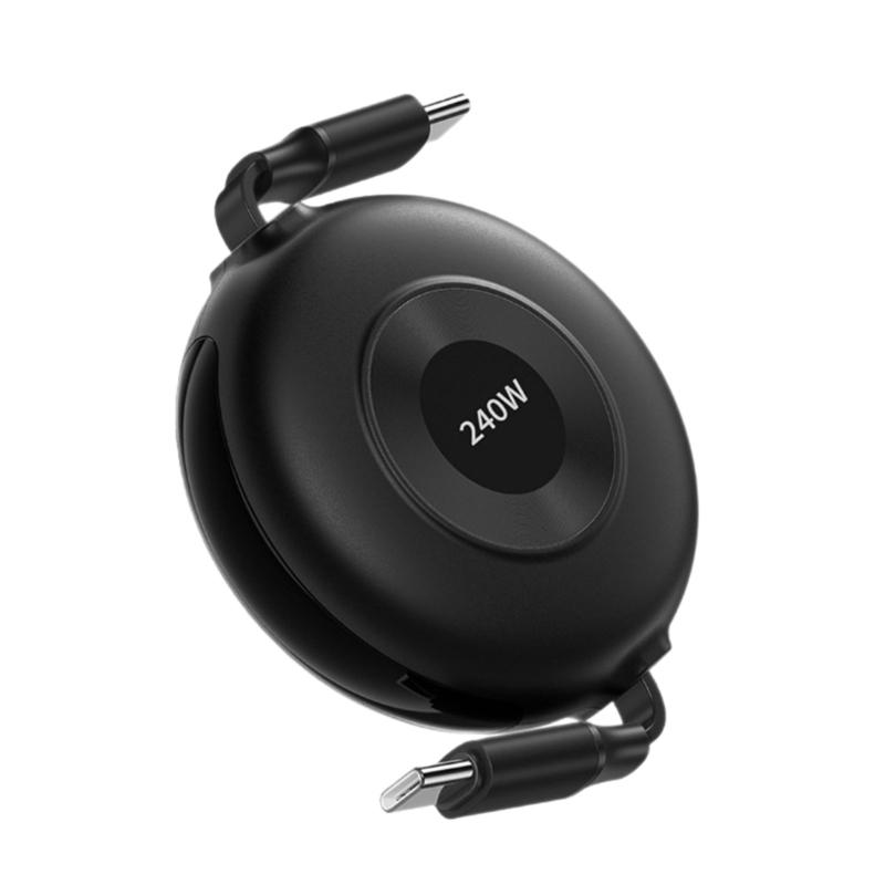 Высокомощный 240 Вт кабель USB C - C выдвижной для телефона, игрового контроллера, быстрая зарядка, синхронизация, эффективная передача данных