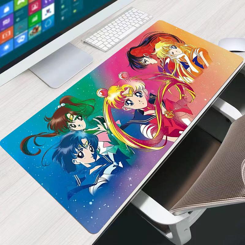 Colorful Mouse Pad SSailor Moons Gamer Keyboard Mousepad Office Laptop Extended Desk Mat Large Gaming AntiFray Pad Mouse Mats