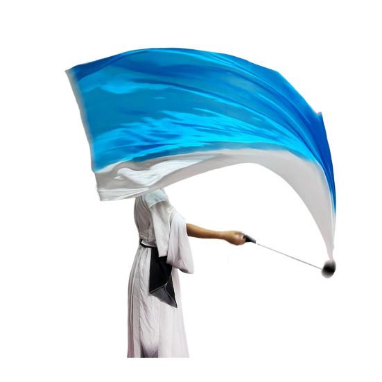 Пои для танца живота Вуаль из искусственного шелка Шар для пои Метательные шары Шарф Пои Лента Стример Разноцветная шелковистая лента