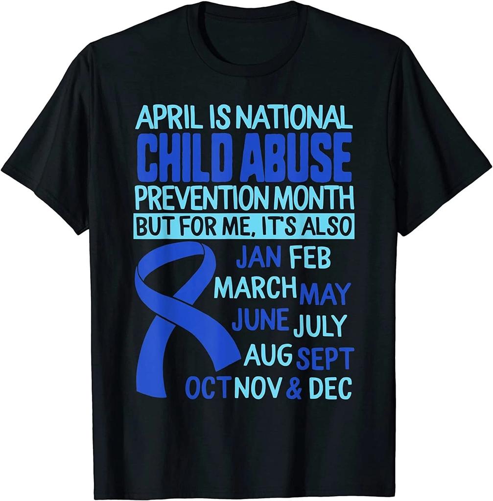 NEW! April is National Child Abuse Prevention Month Awareness Tee - Made In Usa