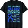 NEW! April is National Child Abuse Prevention Month Awareness Tee - Made In Usa