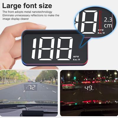 Автомобильный спидометр Hud Gps Head Up Display Цифровой измеритель скорости Проектор на лобовое стекло Для транспортных средств Грузовиков Авто Электроника Аксессуары