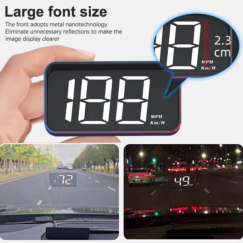 Автомобильный спидометр Hud Gps Head Up Display Цифровой измеритель скорости Проектор на лобовое стекло Для транспортных средств Грузовиков Авто Электроника Аксессуары