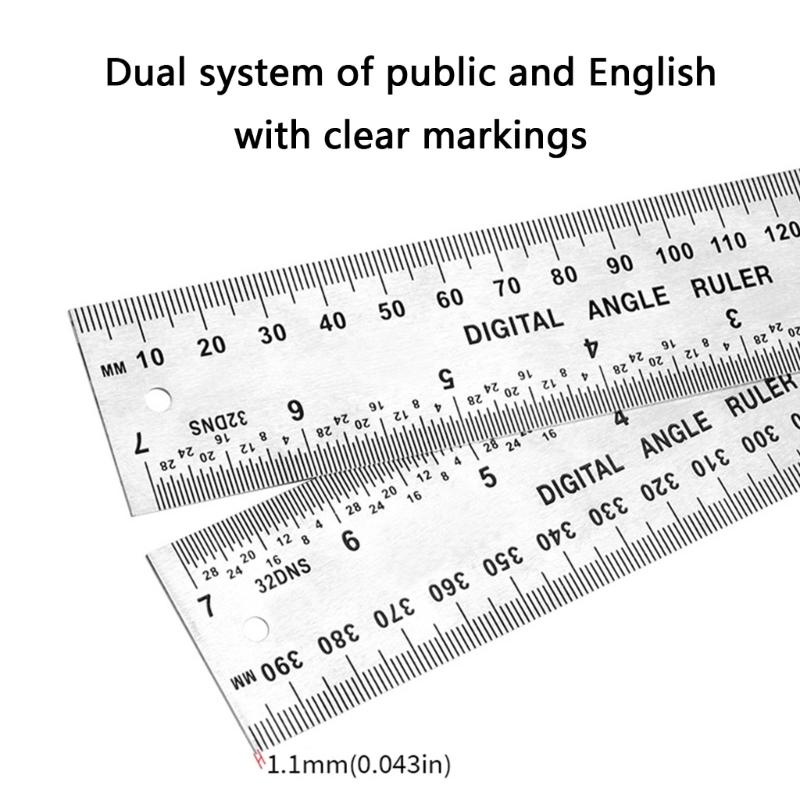 Steel Digital Protractor with Large LCD Display High Accuracy Digital Angles Gauges for Accurate Angles Measurements