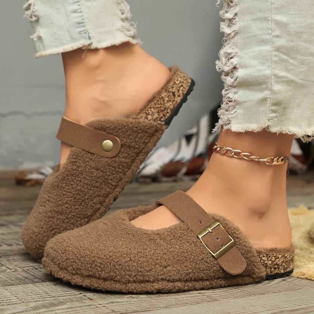 Fashion Fashion Women Mules Shoe Arch Support Birkens Wholesale Womens Shoes Plush Velvet Warm Slippers Mix Order Female Furry Shoes
