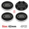 4x 62mm ABS Auto Wheel Center Hub Cap Emblem Badge Replacement For Land Rover Range Rover Discovery Sport Velar Evoque L322 L405 BQ7