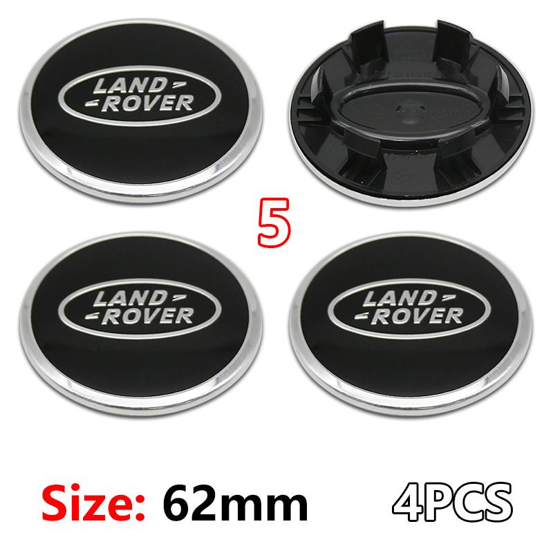 4x 62mm ABS Auto Wheel Center Hub Cap Emblem Badge Replacement For Land Rover Range Rover Discovery Sport Velar Evoque L322 L405 BQ7
