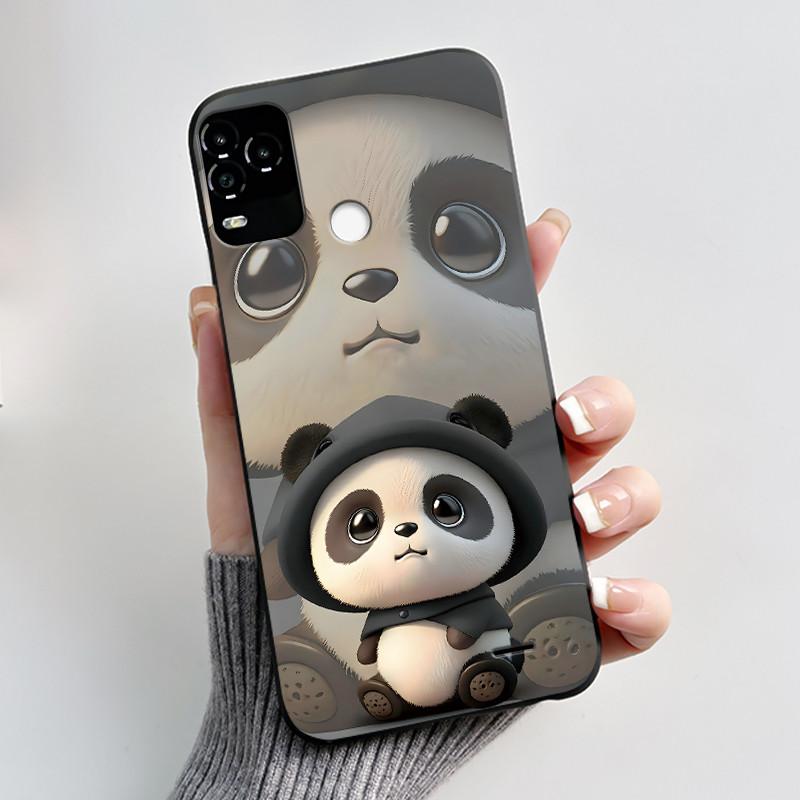 Black Phone Case For BLU G71 Plus (G71+ G71P) Shockproof For BLU G71 Plus (G71+ G71P) Little Rabbit In The Flowers Pattern Cover