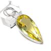 Lemon Topaz Gemstone Handmade 925 Sterling Silver Jewelry Pendant 1.85" A1d42