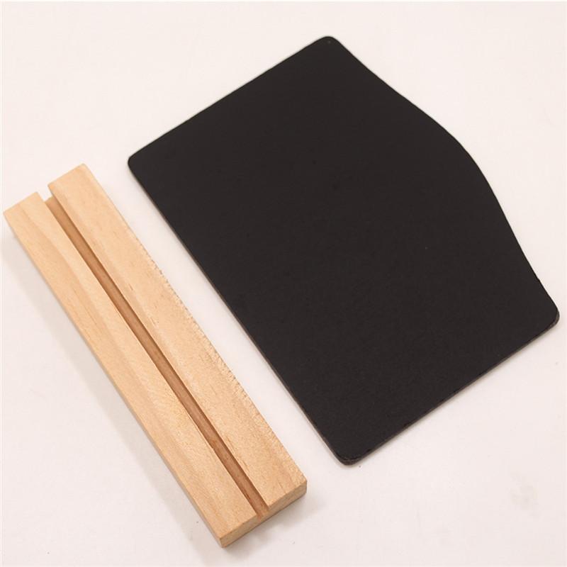 1pc Wooden Double-sided Small Chalkboard Ornaments Home Decoration Hotel Bar Writing Board Double-sided Chalkboard Message Board