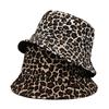 Spring/Summer Outing Sun-proof Hat Reversible Leopard Print Bucket Hat Big Brim Fisherman Cap Unisex Fishing Hat