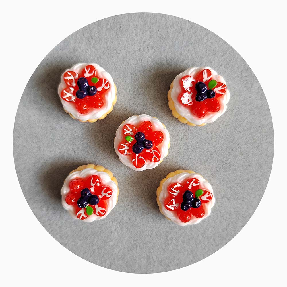 Resin Food Charms Kawaii Dessert Cake Food Miniatures DIY Crafts Materials Flatback Cabochon Mini Charm Scrapbook Doll Figurine