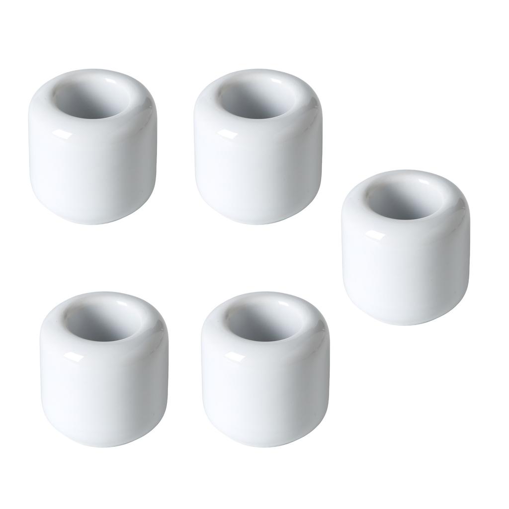 5 штук Классические белые керамические подсвечники для празднования дня рождения Внутренний диаметр 0,6-0,7 дюйма Свечи