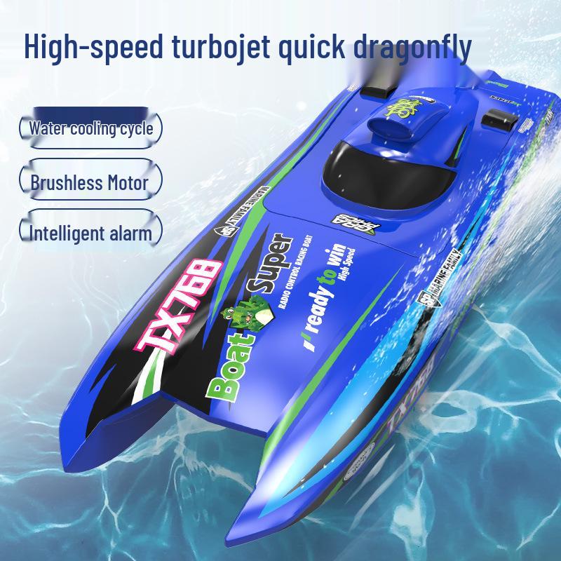 Бесколлекторный радиоуправляемый катер с турбореактивным двигателем: Электрическая гоночная игрушка с длительным временем работы для мальчиков