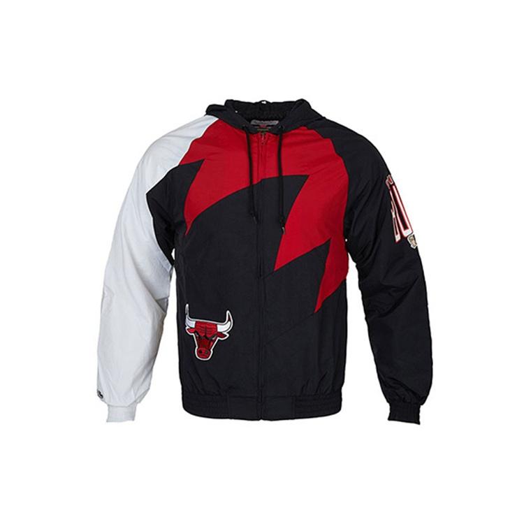 Mitchell & Ness Куртка Chicago Bulls 'Shark Tooth' Черно-красная Мужская BA57PH-CBU-K-FLR