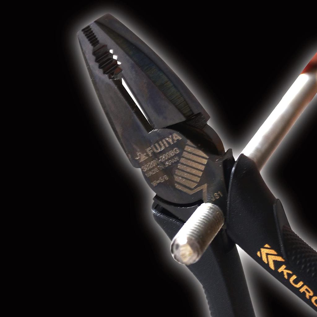 Fujiya Эксцентриковые силовые плоскогубцы, Черное золото, с функцией снятия заусенцев, 225 мм, 3020N-225BG