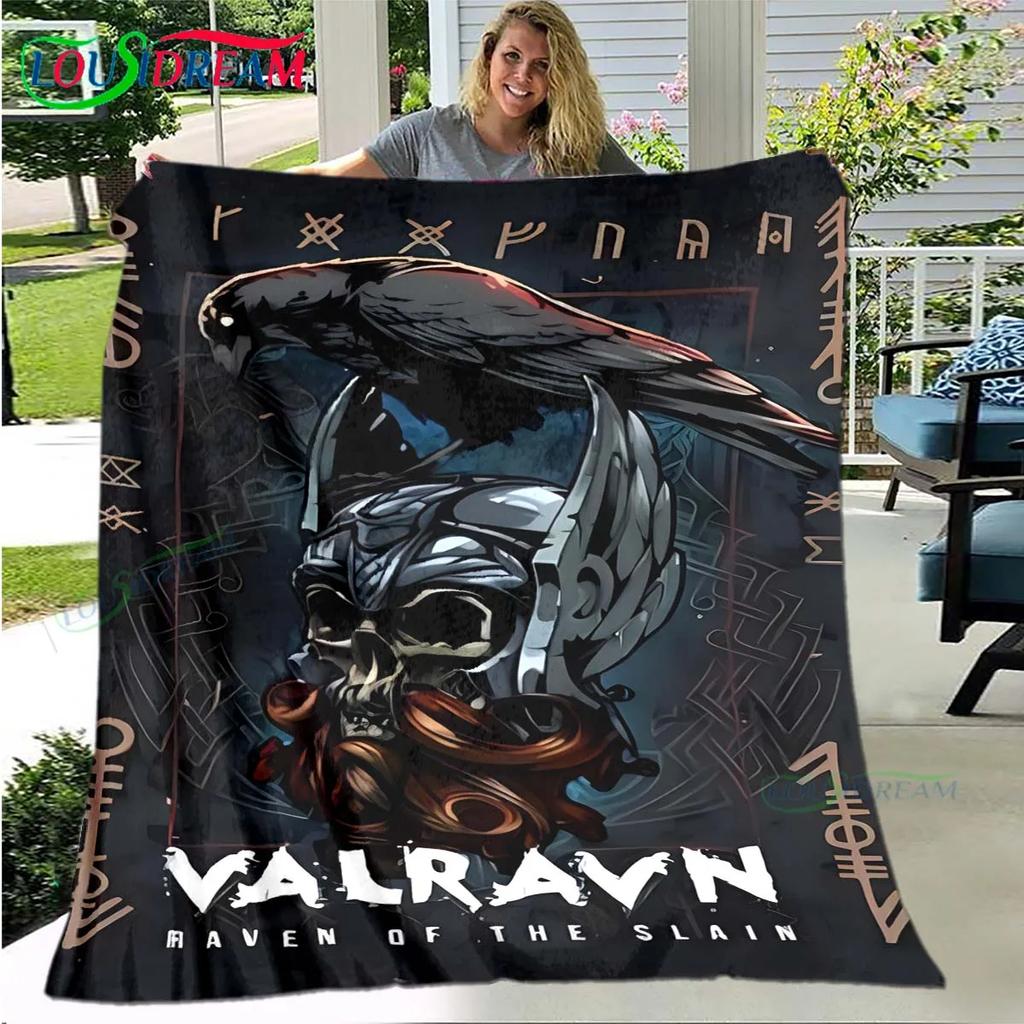Nordic Viking Mythology Soft Blanket Sports Living Room Bedroom Sofa Bed Blanket Birthday Gift Travel Office Lunch Break Blanket