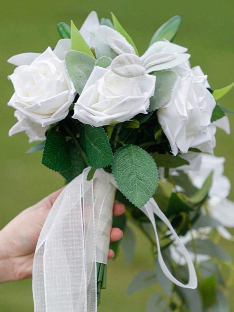 Букет невесты Каскадные свадебные букеты для невесты Искусственные свадебные букеты для свадебной церемонии и годовщины Декор на День святого Валентина