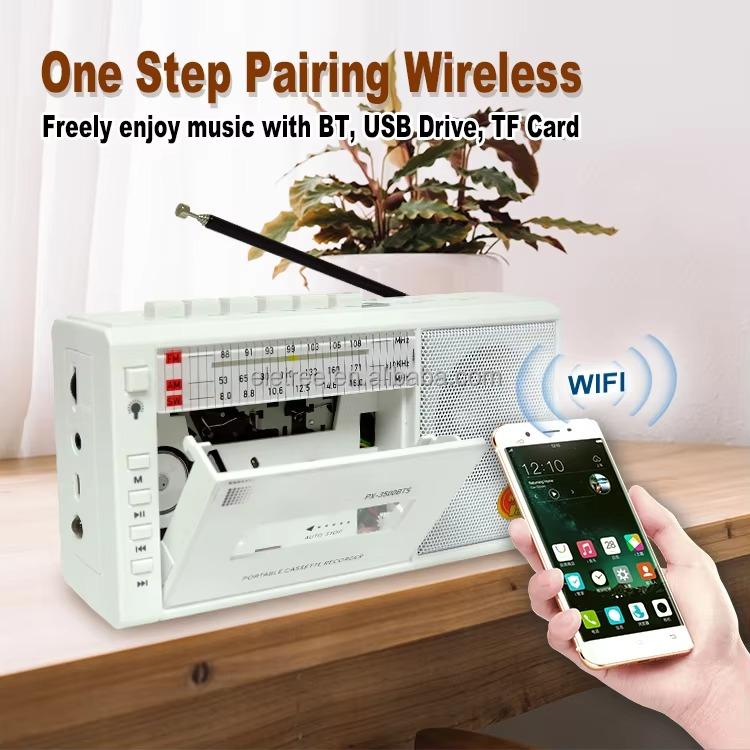 Солнечный аварийный радиоприемник USB AM/FM/SW многодиапазонный радиоприемник стерео беспроводной Bluetooth MP3 аудио кассетный плеер/рекордер AM радио