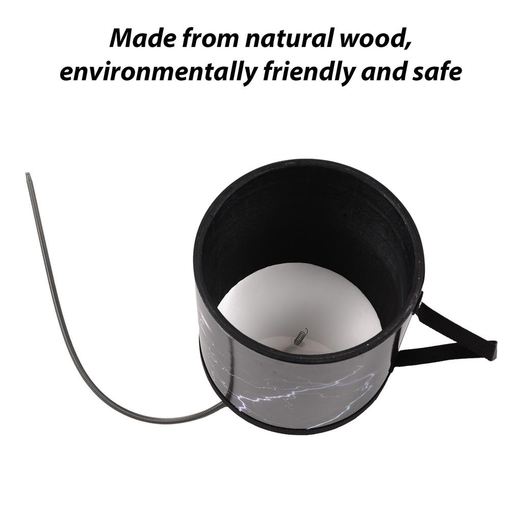 6 Inch Spring Drum Thunder Drum Sound Effect Instrument Wooden Lightweight Portable Thunder Tube Sound Maker Thunder Sound Simulation for Large