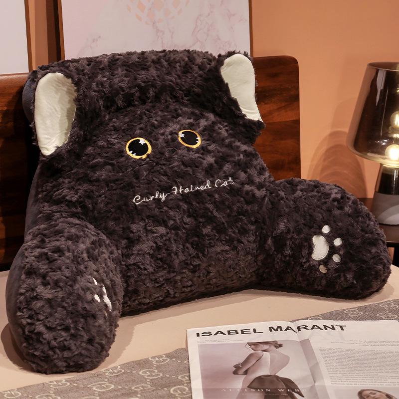 Мягкая прикроватная подушка: Большая подушка для поддержки спины для кровати или дивана — идеально подходит для общежития и отдыха с телефоном