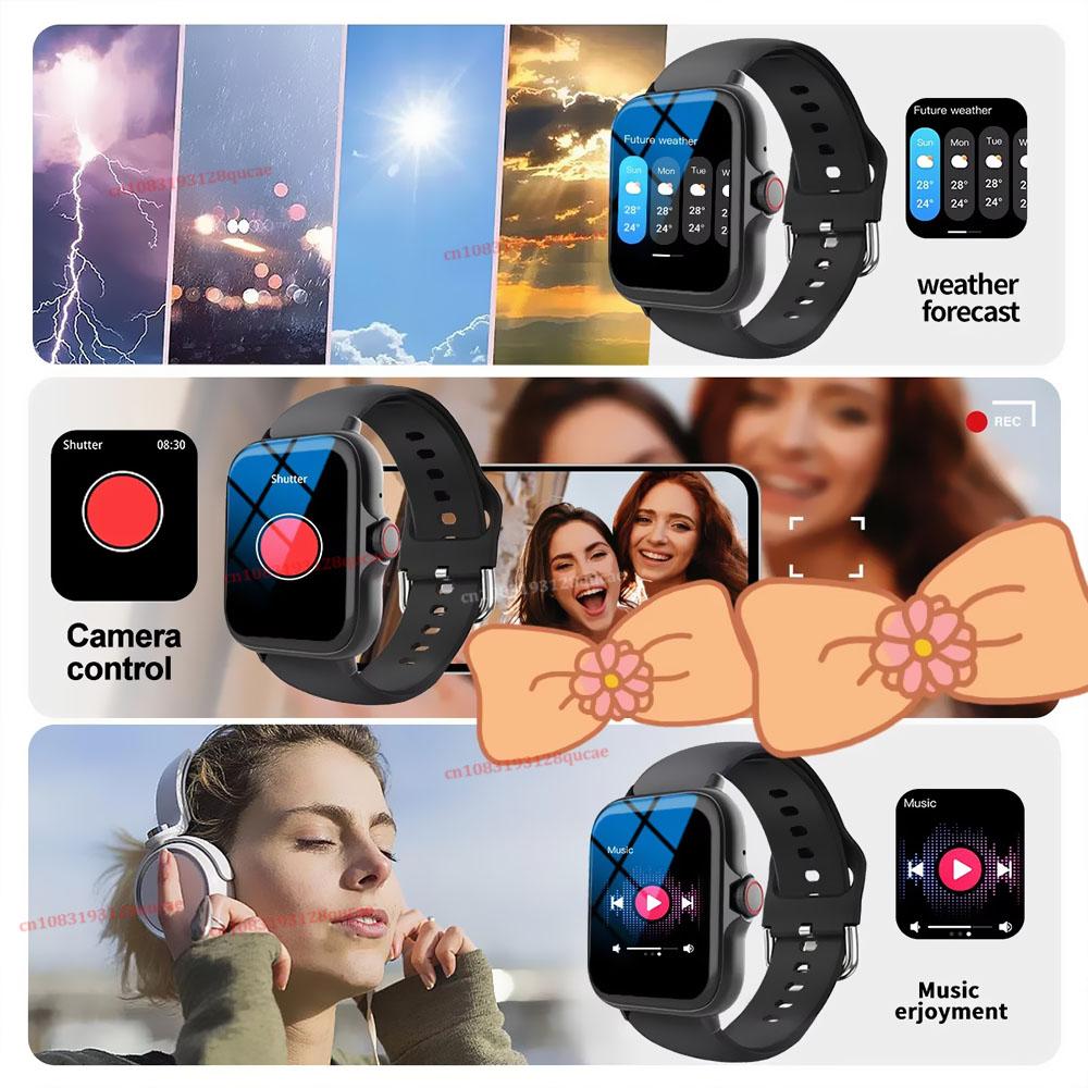 Новые умные часы 1,83'' Полноэкранные Bluetooth-звонки Монитор кислорода в крови/Артериального давления Умные часы для женщин и мужчин Праздничный подарок
