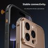 For iPhone 16 Pro Max Bumper Case Heat Dissipation Aluminium Alloy Phone Shell with Buckle/Camera Lid