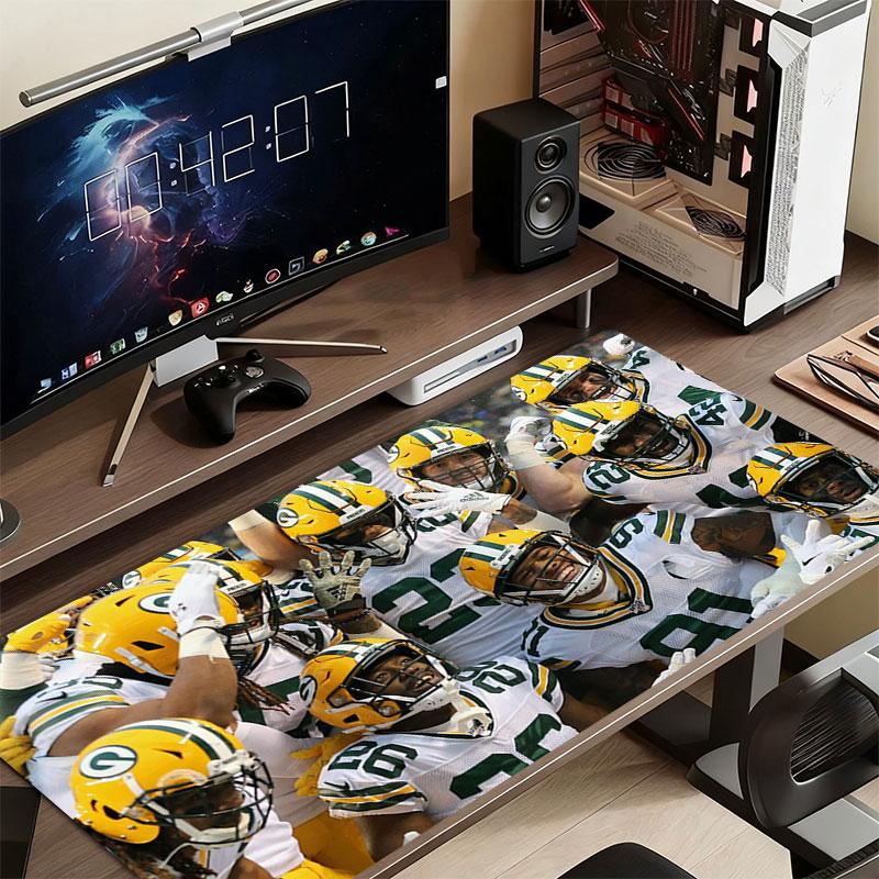PIT Steelers Mouse Pad, Large Gaming Desk Mat, Non-slip XXL Mousepad for Laptop & Tablet, Mini PC Playmat with Stitched Edges