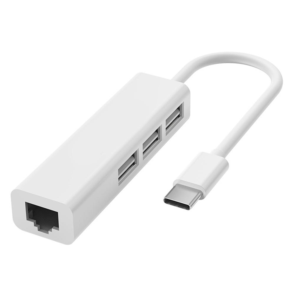 Адаптер Type-C на RJ45 для ноутбука USB 2.0 Type-C 4 в 1 Разветвитель RJ45 Type-C Сетевая карта USB 10 Гбит/с Хаб для настольного компьютера ПК