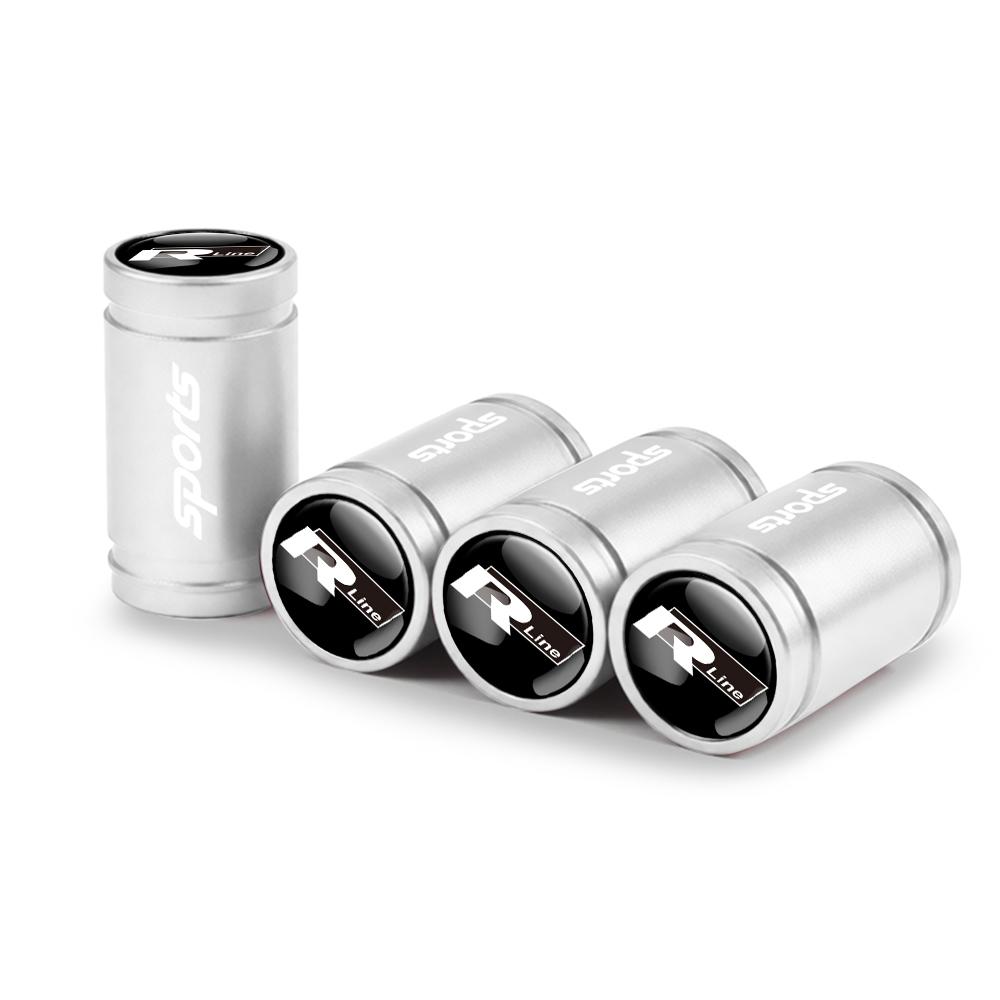 ADMVN1 For Volkswagen VW R Polo Passat Rline Golf 4 5 6 Tiguan Jetta GTI Bora Car Tire Valve Caps Metal Wheel Dust Covers Accessories