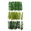 60x Plastic Green Fir Tree Models for DIY Train Railroad Park Landscape Building