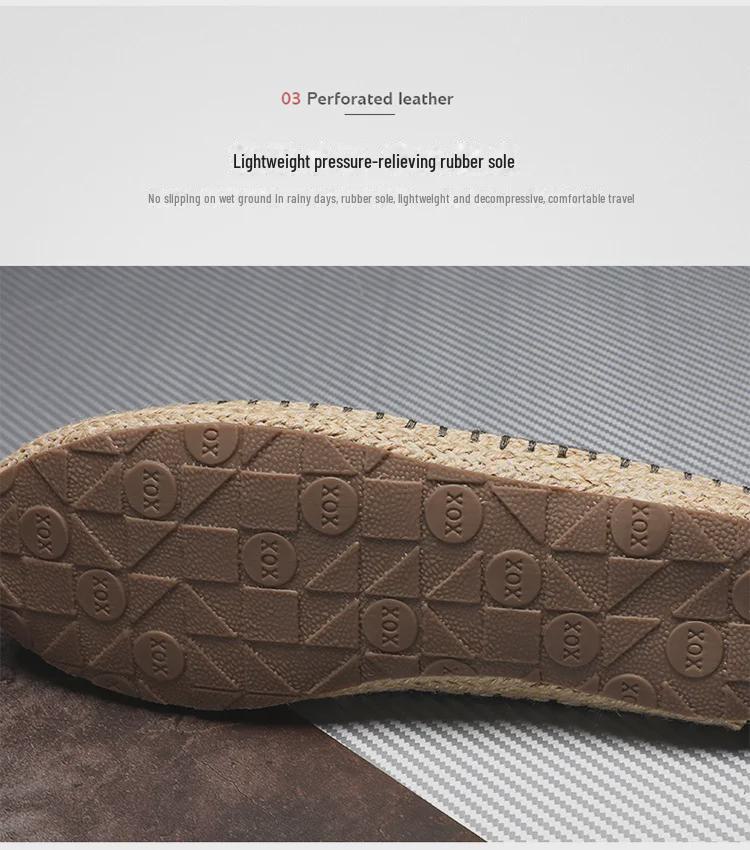 Мужские повседневные льняные туфли в китайском стиле без застежек