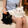 20 см Новый стиль Хэллоуин Вечеринка Призрак Плюшевая игрушка Черно-белый Призрак Кошка Плюшевая кукла Атмосфера Хэллоуина Декор Подарок ребенку