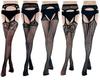 Garter Fishnet Tights Holed Sexy of 3 [COLINY] Stockings, Set, Suspenders, Black, (Set (Stockings)