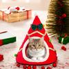 Christmas Cozy Nesk Bed Cat House Pet for Small Dogs Puppy Mat Kitten Cave Winter Warm Soft Comfortable Basket Deep Sleep