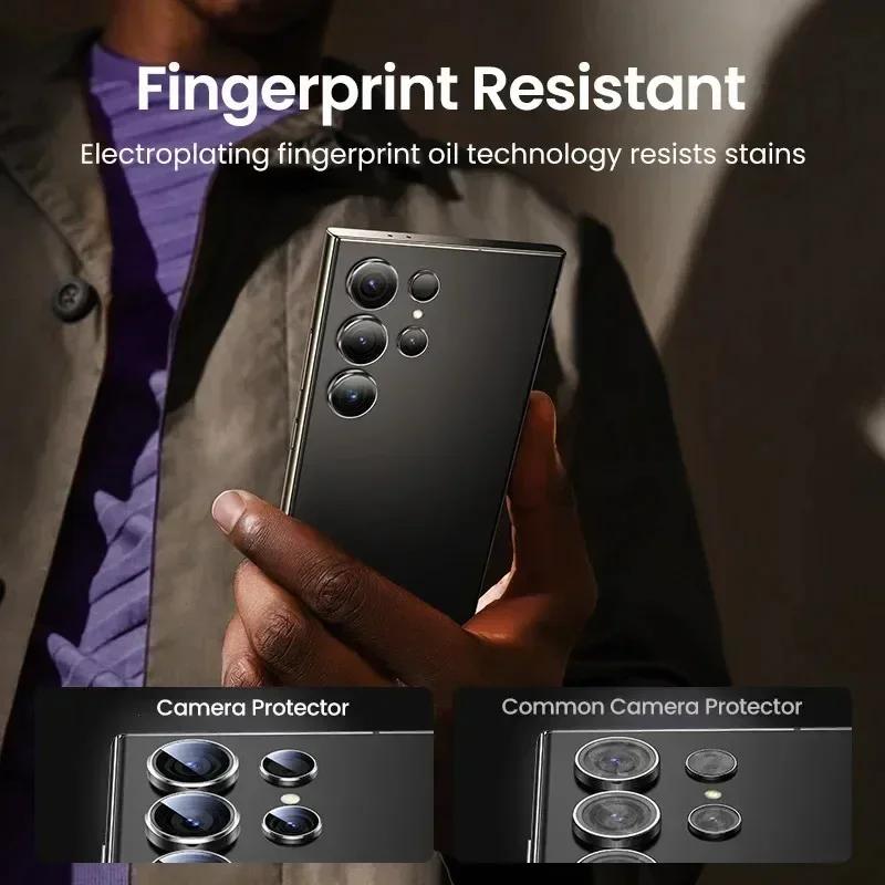 Защитное стекло для объектива камеры Samsung S23 S24 Ultra Plus, металлическое защитное кольцо для объектива Galaxy S22 Ultra, пленка для камеры