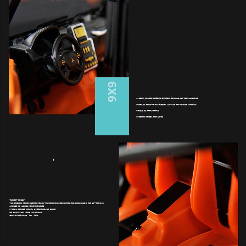 1/20 BENZ G65 G63 6*6 Модель автомобиля из сплава с большими шинами Литая металлическая игрушка Внедорожники Модель автомобиля Звуковая и световая симуляция Детский подарок