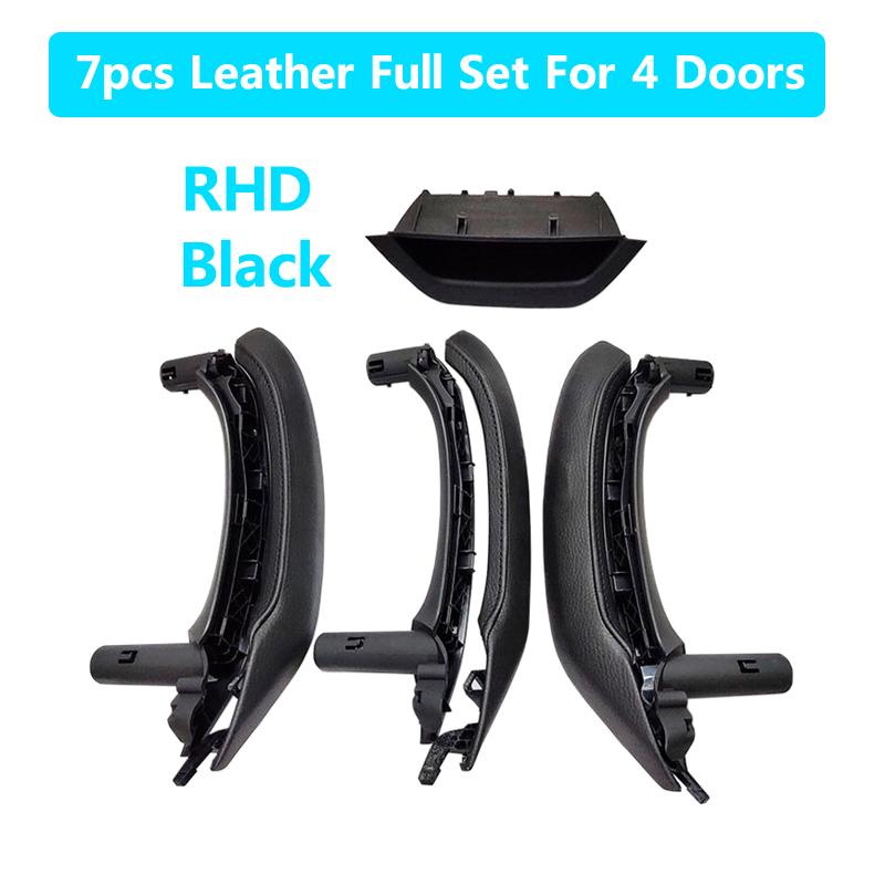 Подлокотник для внутренней двери с левым рулем и правым рулем, внутренняя ручка с кожаным чехлом, полный комплект в сборе для BMW X3 X4 F25 F26