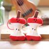 Cute Little Bone Pendant Plush Toy Doll Apple Heart Core Bag Hanging Decoration Keychain Doll Doll