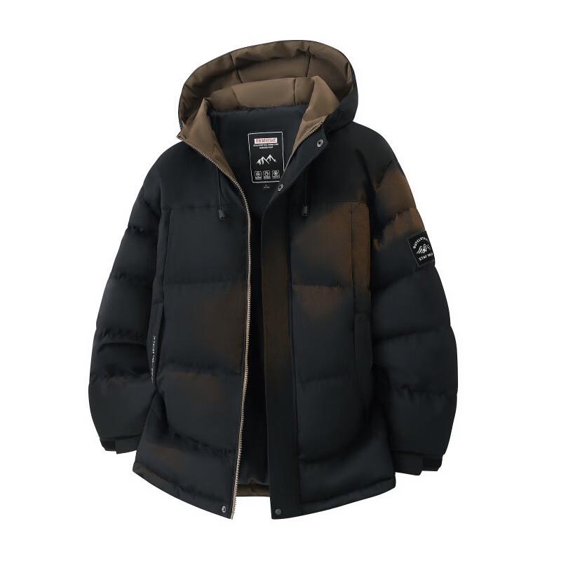 Pierre Cardin Men's Minimalist Hooded Padded Winter Jacket