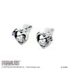 Snoopy PEANUTS Earrings Silver 925 Oxidized Set of 2 for Both Ears Heart [White Clover] PNT-P001SV