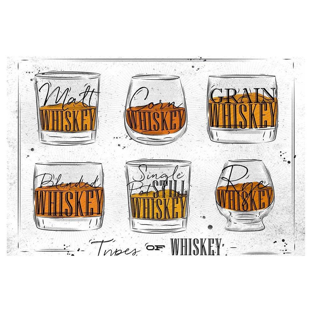 Whiskey Vintage Poster Metal Tin Sign Retro Metal Poster DIY Wall Stickers Home Bar Art Posters Decoration 20x30cm